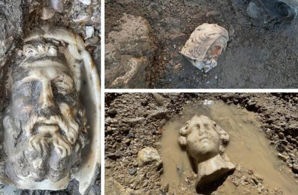 کشف سر های جداشده سنگی عجیب در ترکیه