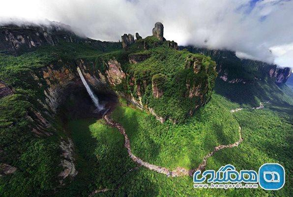 دیدنی های بلندترین آبشار جهان ، تماشای سرزمینی شگفت انگیز دیدنی های بلندترین آبشار دنیا ، تماشای سرزمینی شگفت انگیز