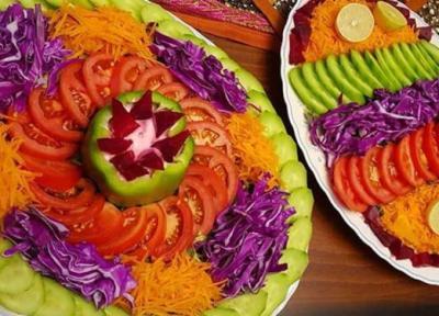 طرز تهیه 3 نوع سالاد فصل مجلسی با سس مخصوص